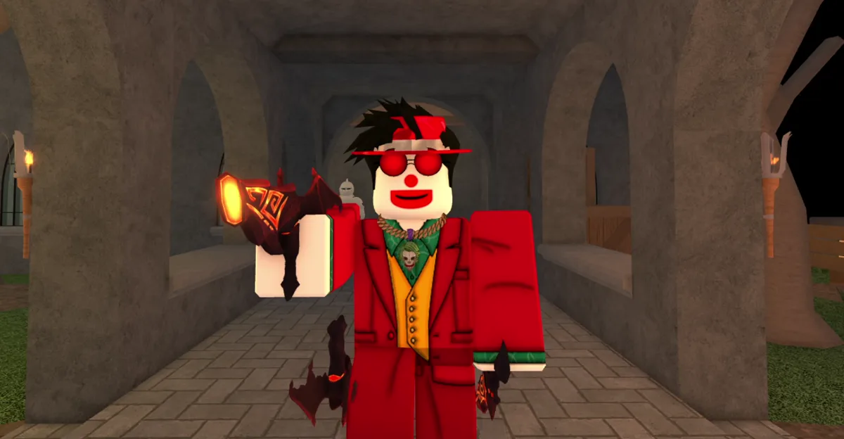 A Immortal na mão, com o brilho de fogo.