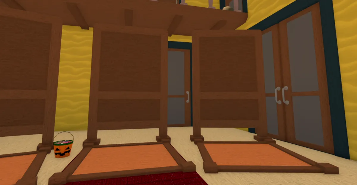 Um dos mapas do MM2, no clima de Halloween.